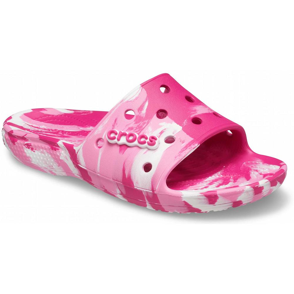Crocs Classic Marbled Women Slides Pink | DIZYAO306