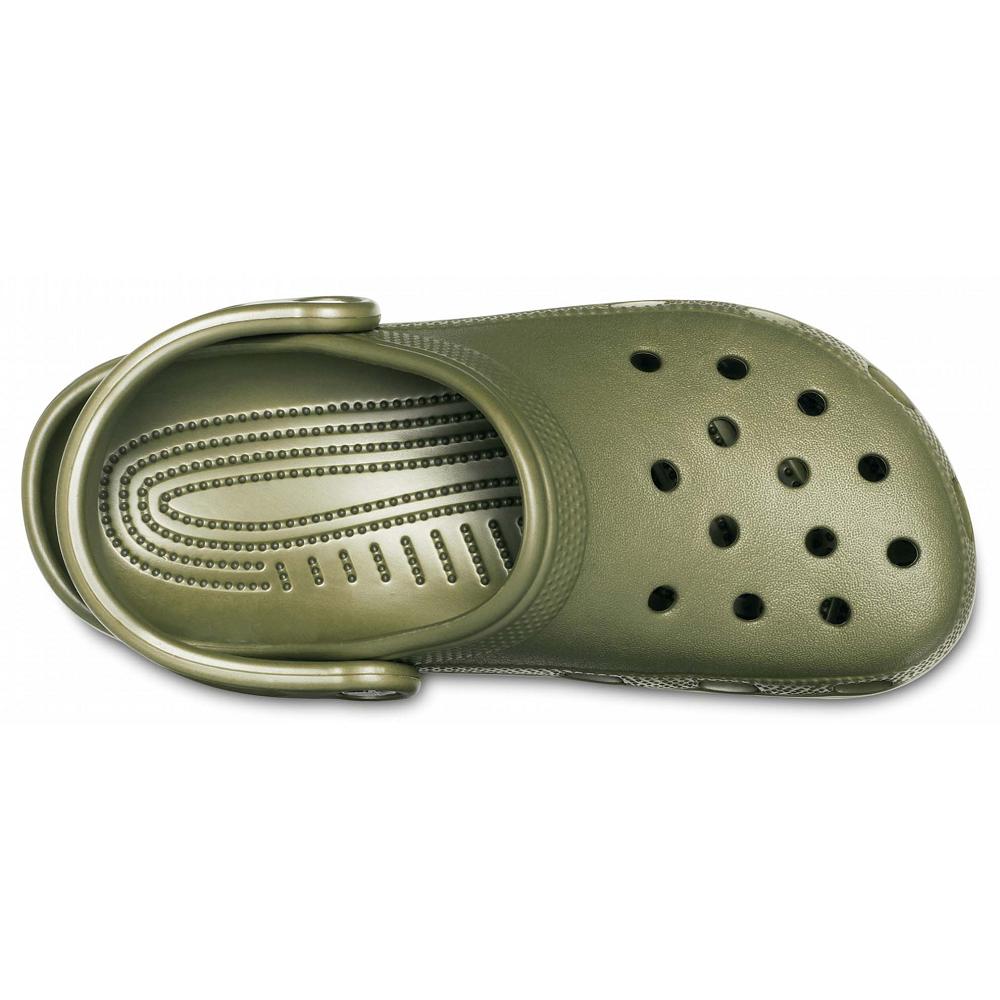 Crocs Classic Men Clogs Olive | PRWZFS794