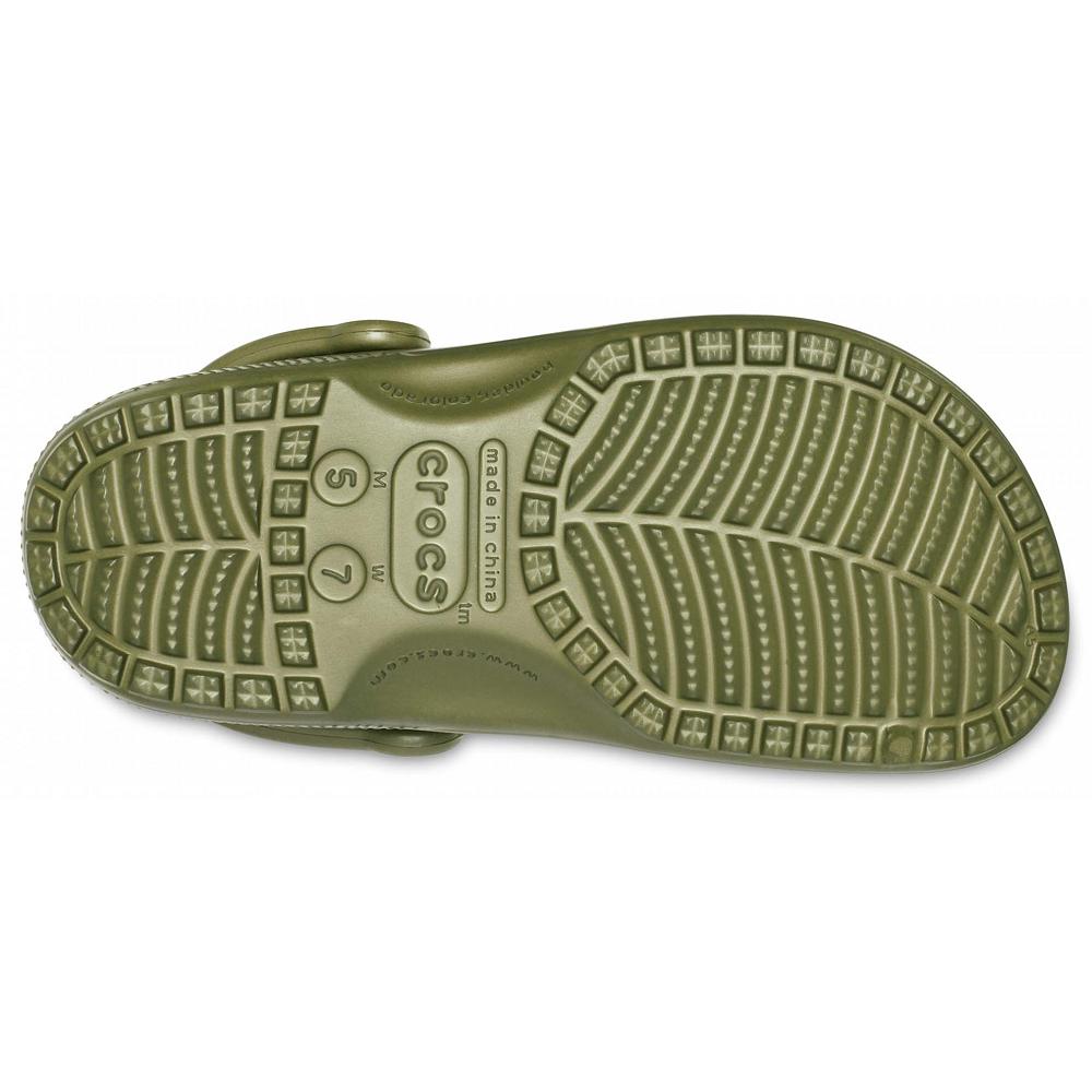 Crocs Classic Men Clogs Olive | PRWZFS794