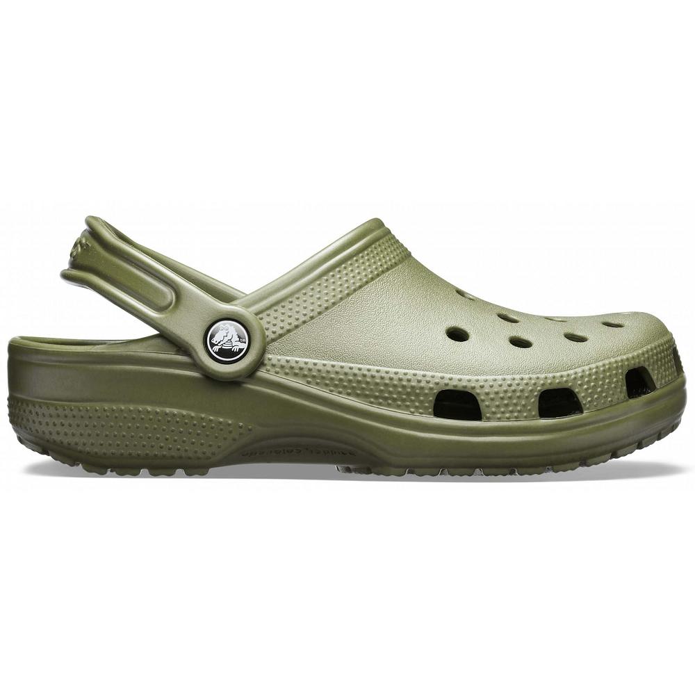 Crocs Classic Men Clogs Olive | PRWZFS794