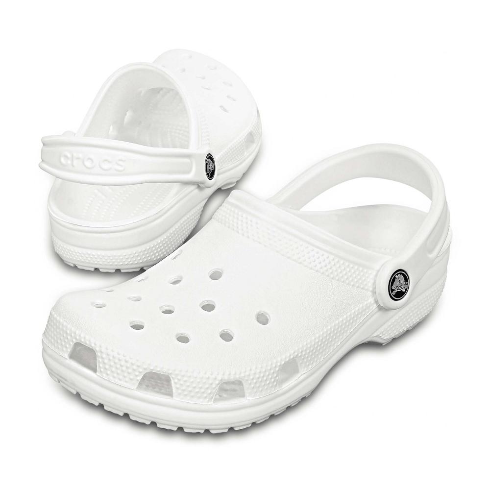 Crocs Classic Men Clogs White | DULKZR725