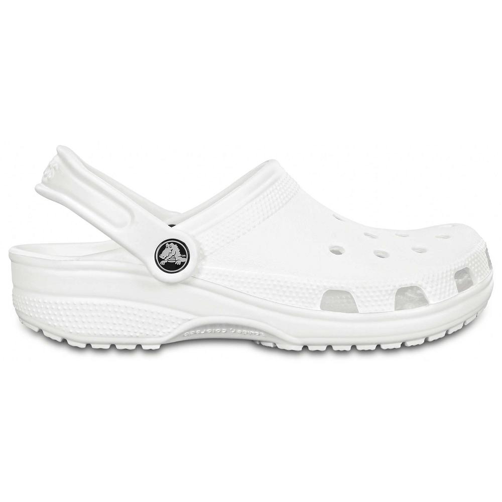 Crocs Classic Men Clogs White | DULKZR725