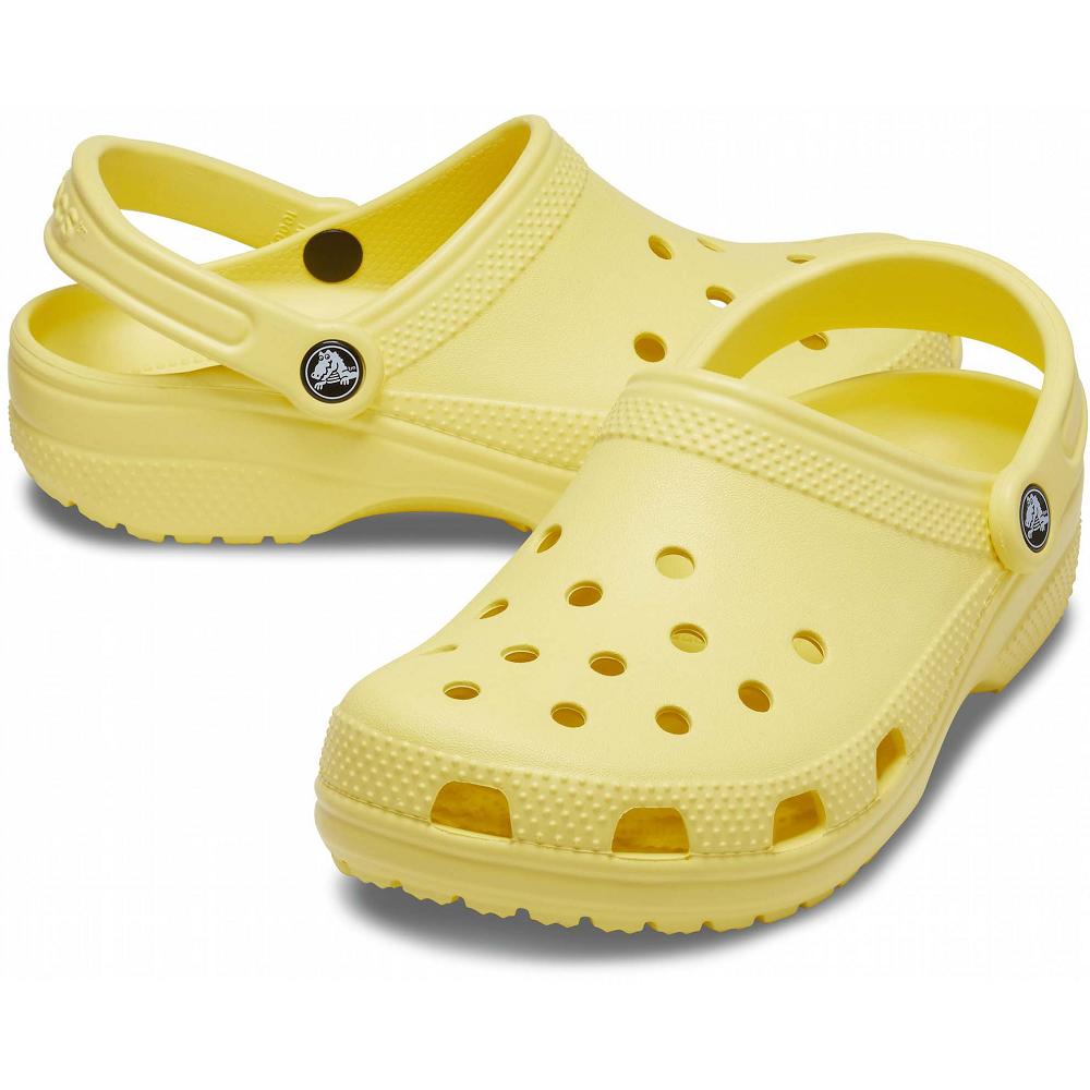 Crocs Classic Men Clogs Yellow | VZNXEP153