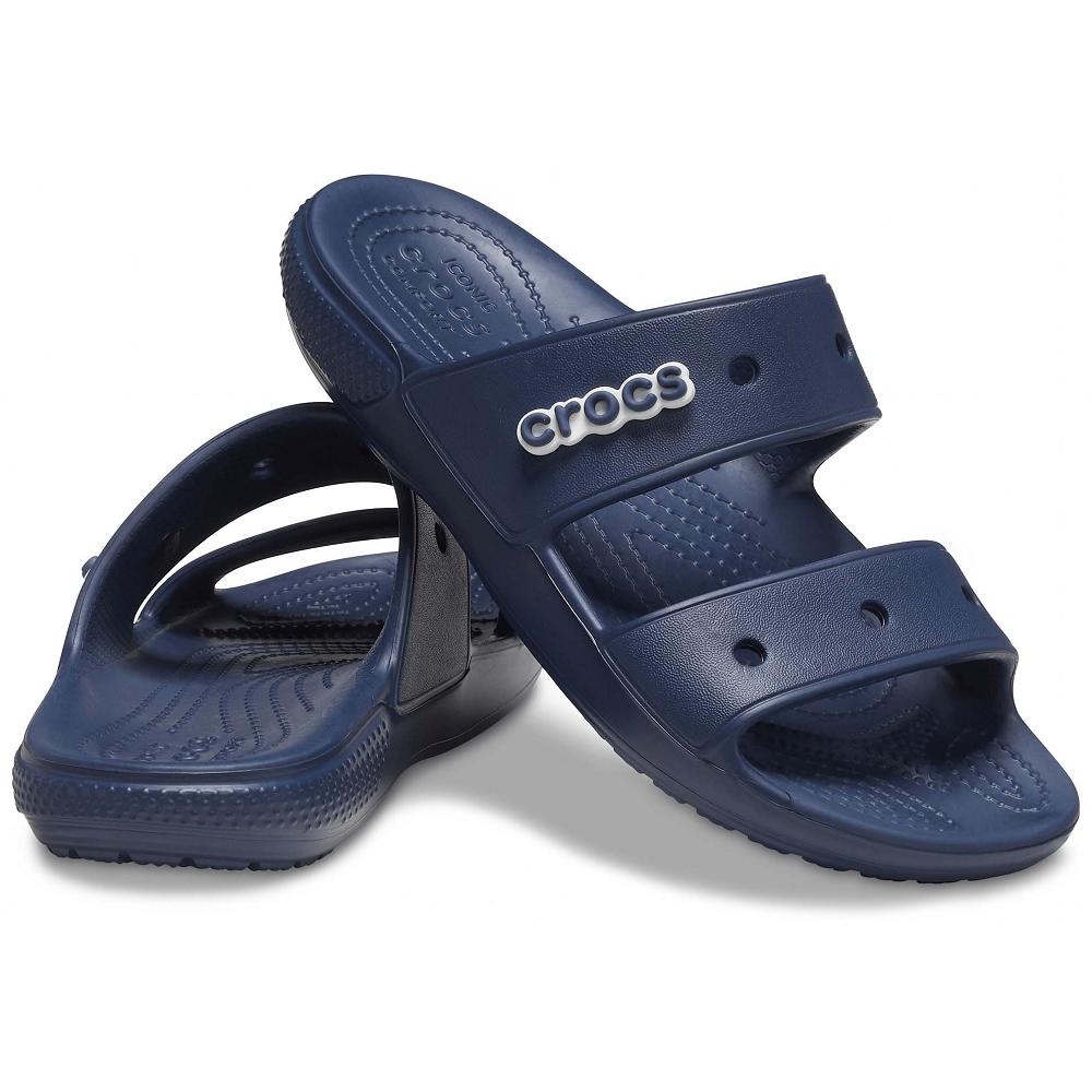 Crocs Classic Men Sandals Navy | TFKXLG706