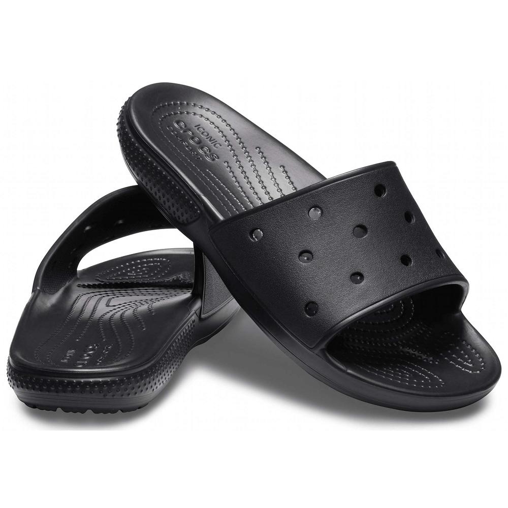 Crocs Classic Men Slides Black | NCIEJP546