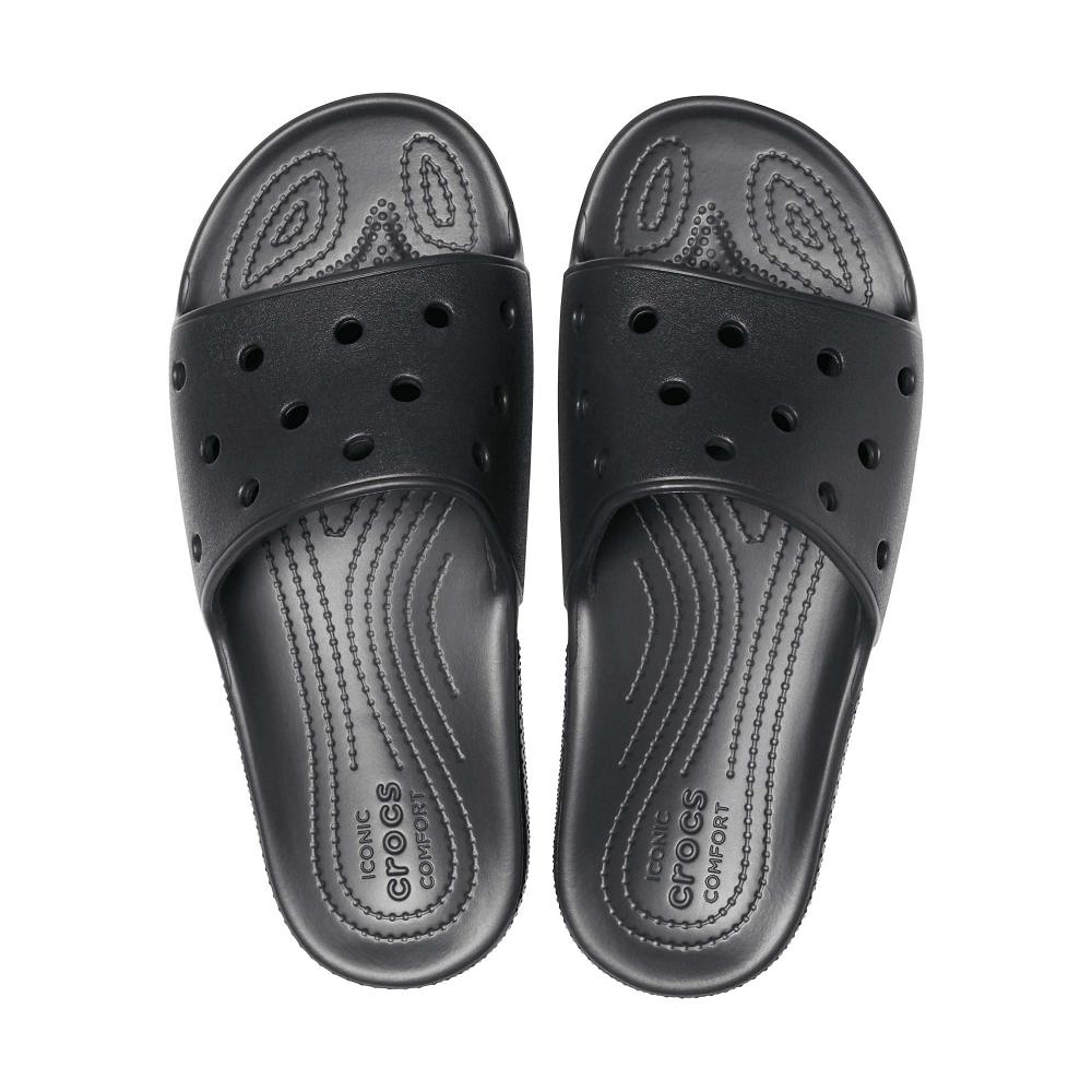 Crocs Classic Men Slides Black | NCIEJP546