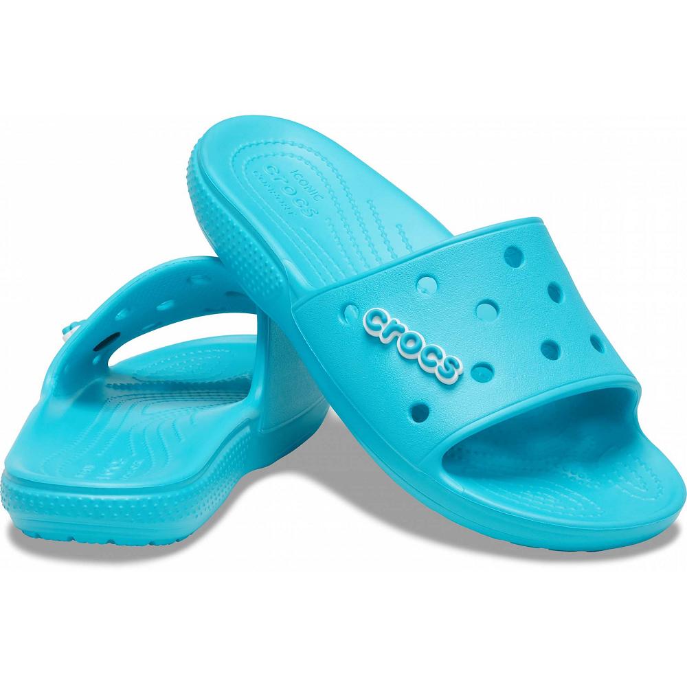 Crocs Classic Men Slides Blue | ENRHYM543