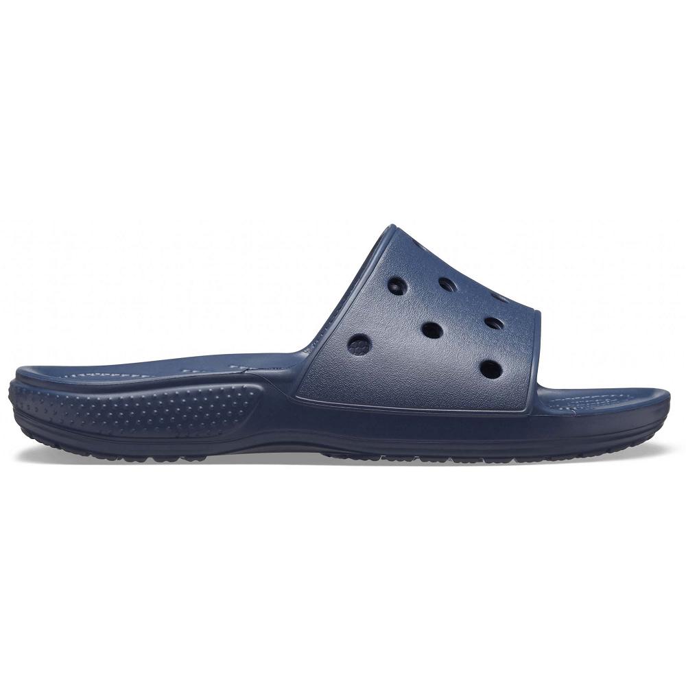 Crocs Classic Men Slides Navy | YCEJAK760