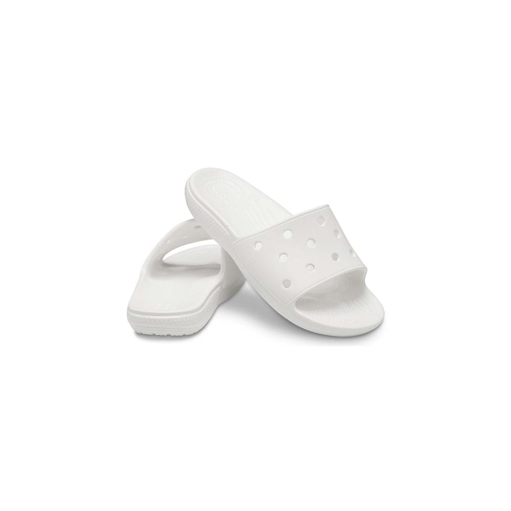 Crocs Classic Men Slides White | XAWNKZ801