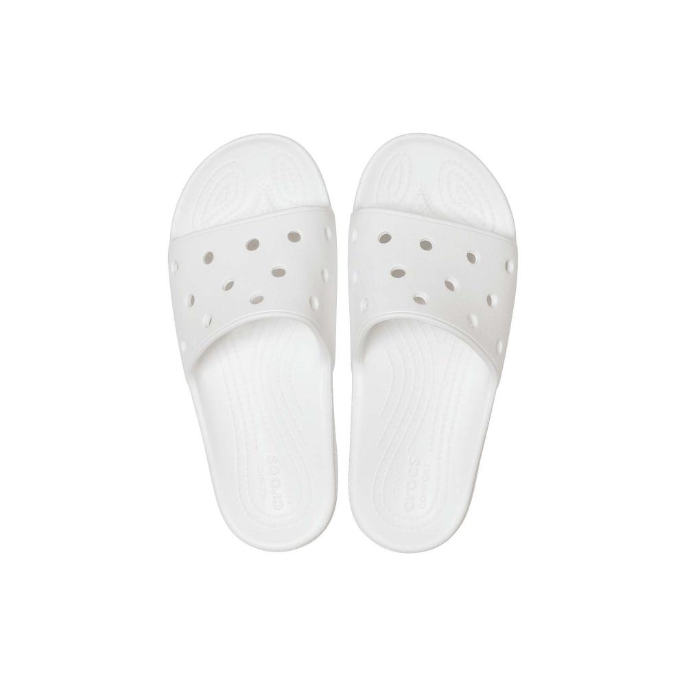 Crocs Classic Men Slides White | XAWNKZ801