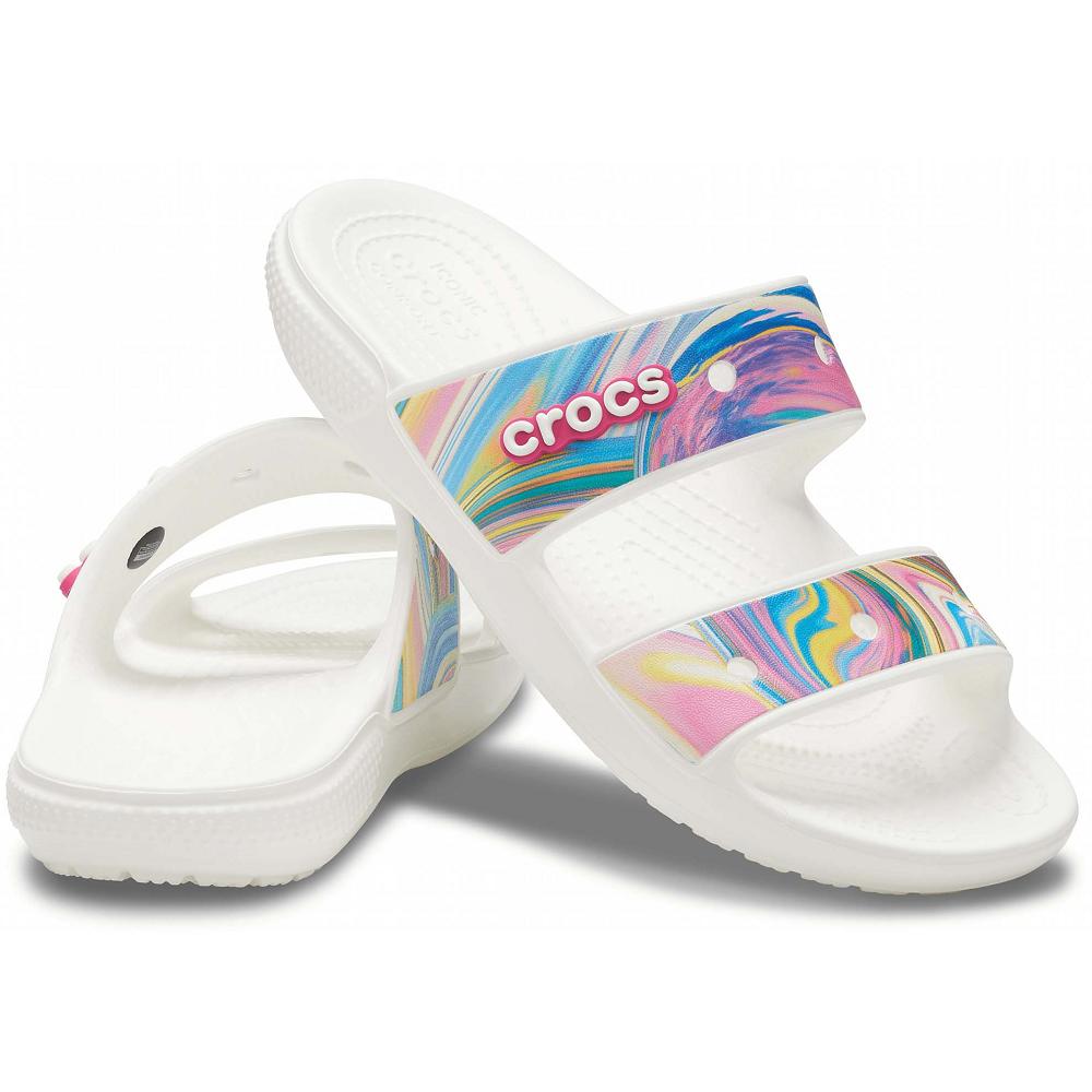 Crocs Classic Out of This World Men Sandals White | QEXDOU308