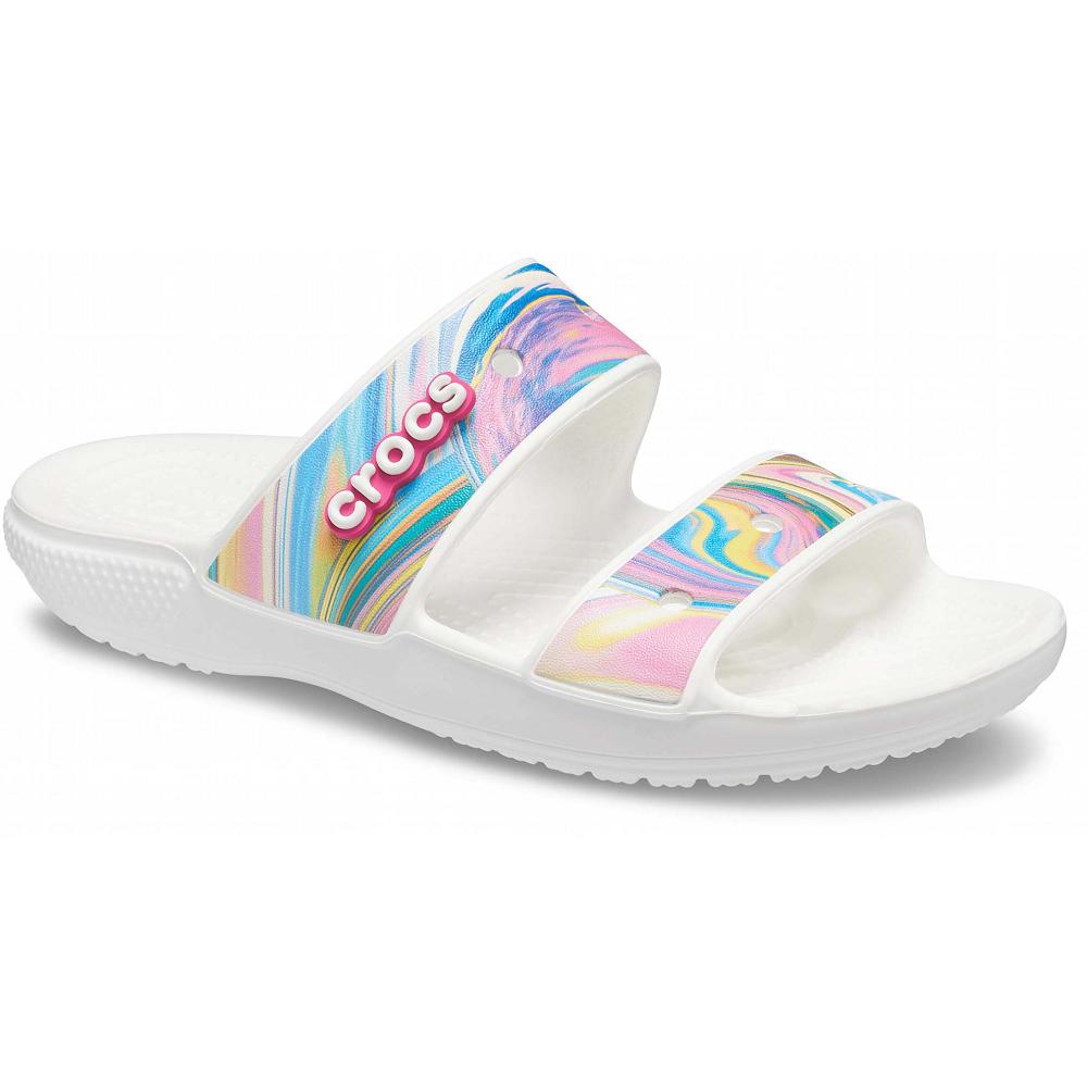 Crocs Classic Out of This World Men Sandals White | QEXDOU308
