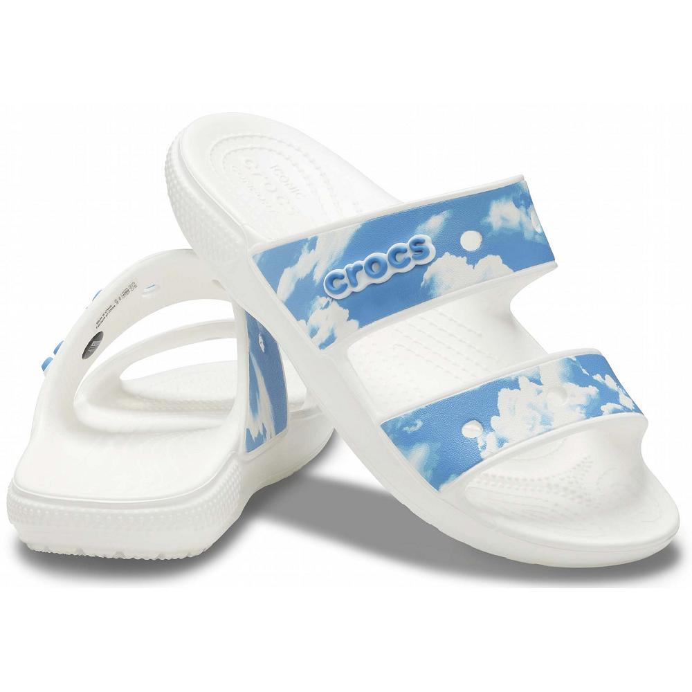 Crocs Classic Out of This World Men Sandals Blue / White | STDNHL973