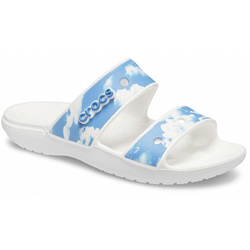 Crocs Classic Out of This World Men Sandals Blue / White | STDNHL973