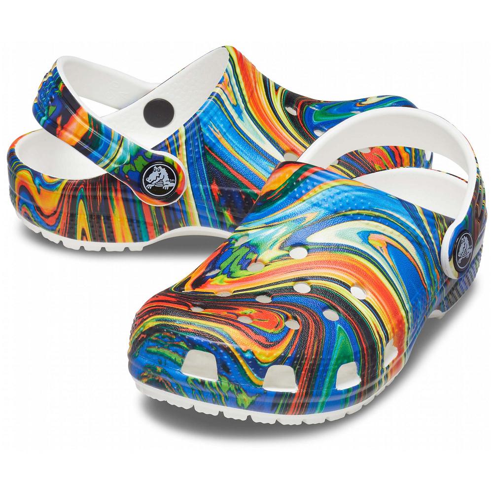 Crocs Classic Out of this World II Kids' Clogs Orange / Multicolor | DKZTUN538