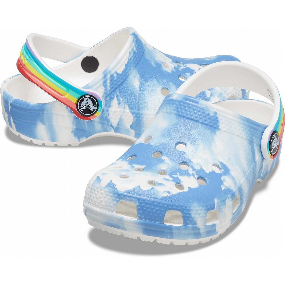 Crocs Classic Out of this World II Kids' Clogs White / Blue | DBFQGN365