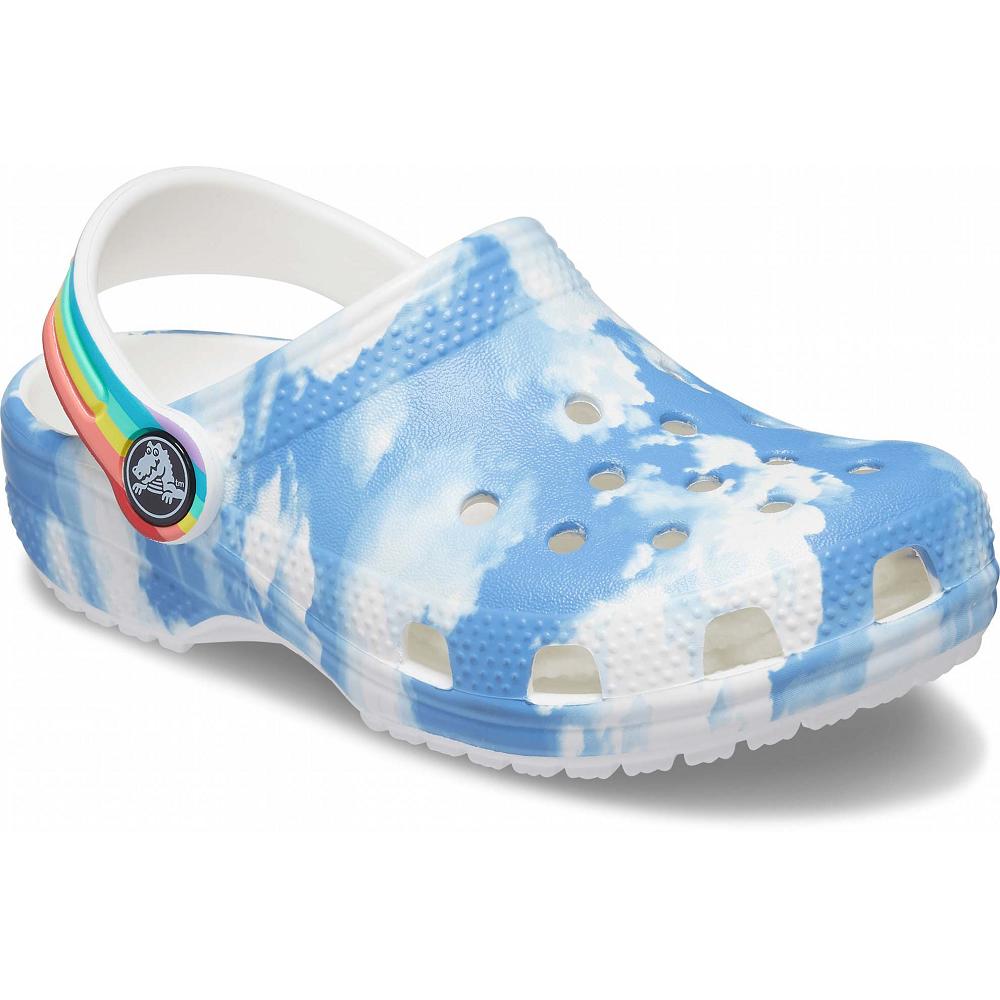 Crocs Classic Out of this World II Kids\' Clogs White / Blue | DBFQGN365