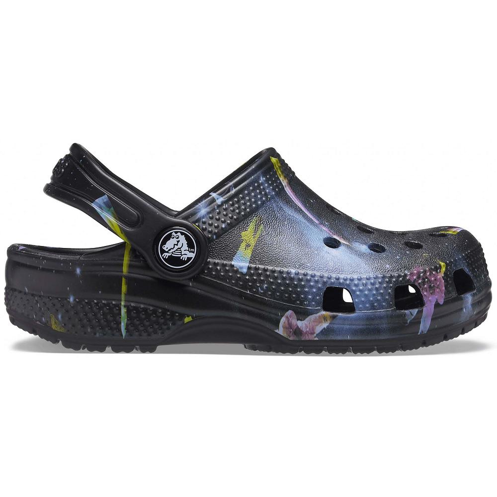 Crocs Classic Out of this World II Kids' Clogs Black / Multicolor | DVMIFH608
