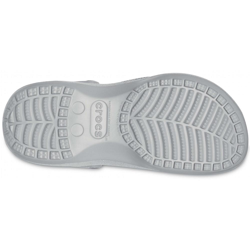 Crocs Classic Platform Glitter Women Clogs Silver | EFBRXL837