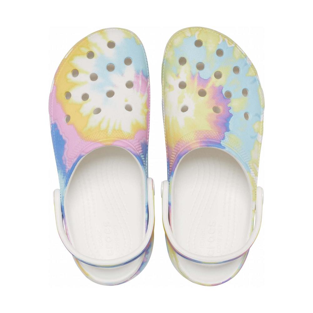 Crocs Classic Platform TieNew Zealand -Dye Graphic Women Clogs Multicolor | HGOYEJ106