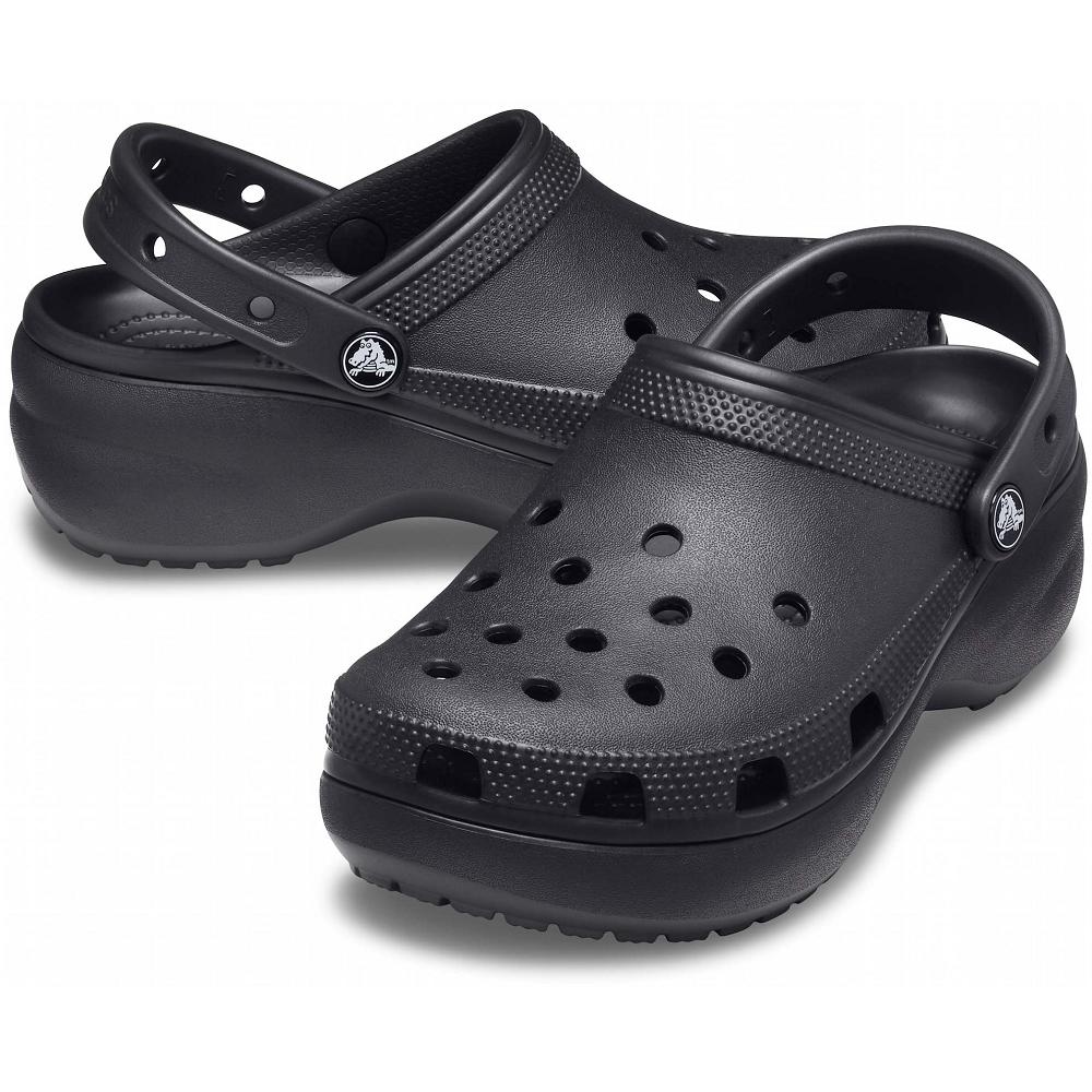 Crocs Classic Platform Women Clogs Black | CVMWQZ162