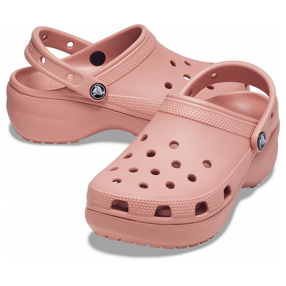 Crocs Classic Platform Women Clogs Pink | WRDJNO198