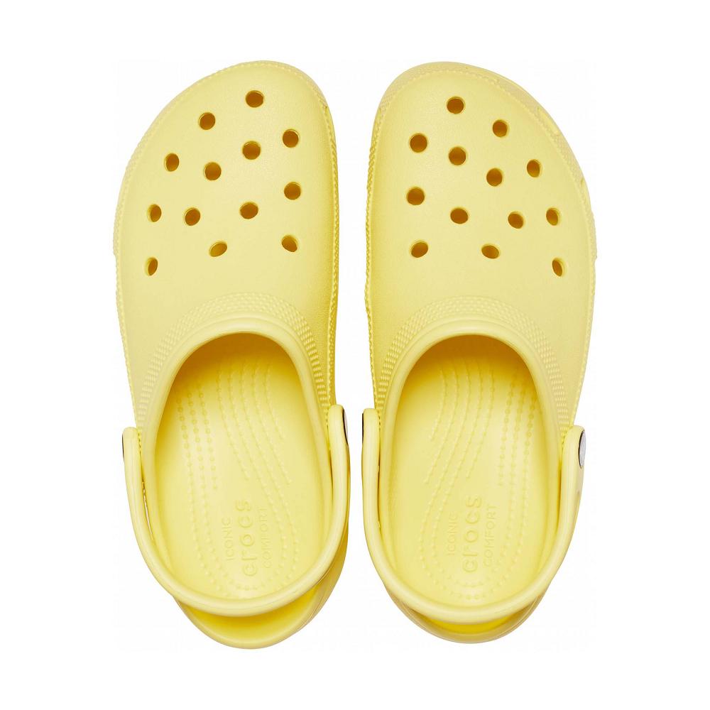 Crocs Classic Platform Women Clogs Yellow | GOARLH709