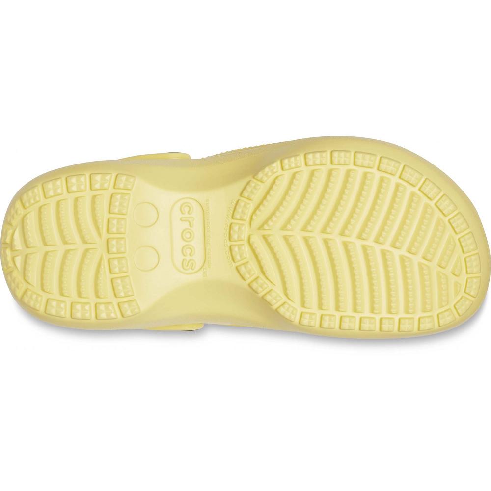Crocs Classic Platform Women Clogs Yellow | GOARLH709
