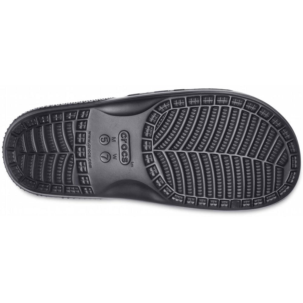 Crocs Classic Printed Men Slides Black | EAUIYS795