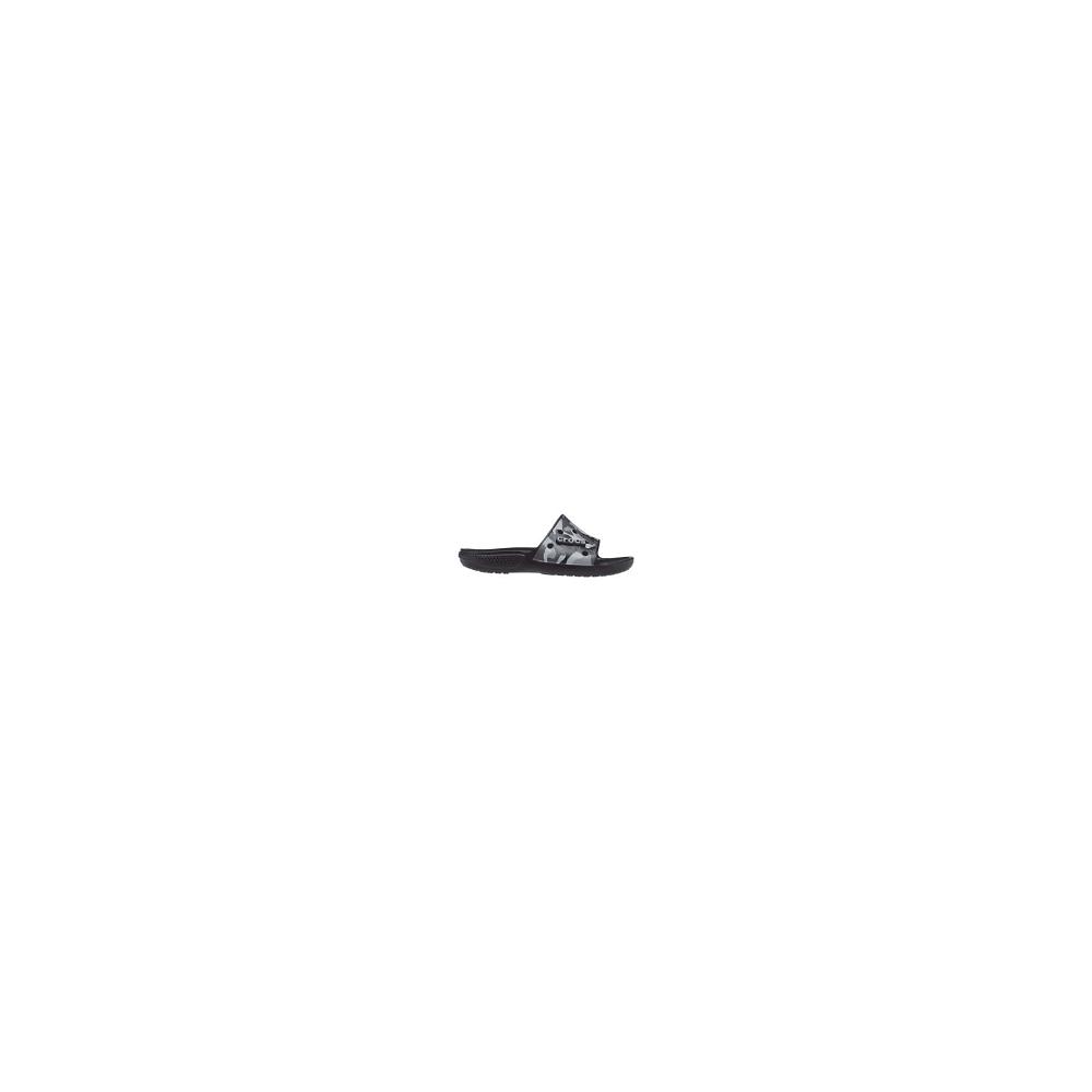 Crocs Classic Printed Men Slides Black | EAUIYS795
