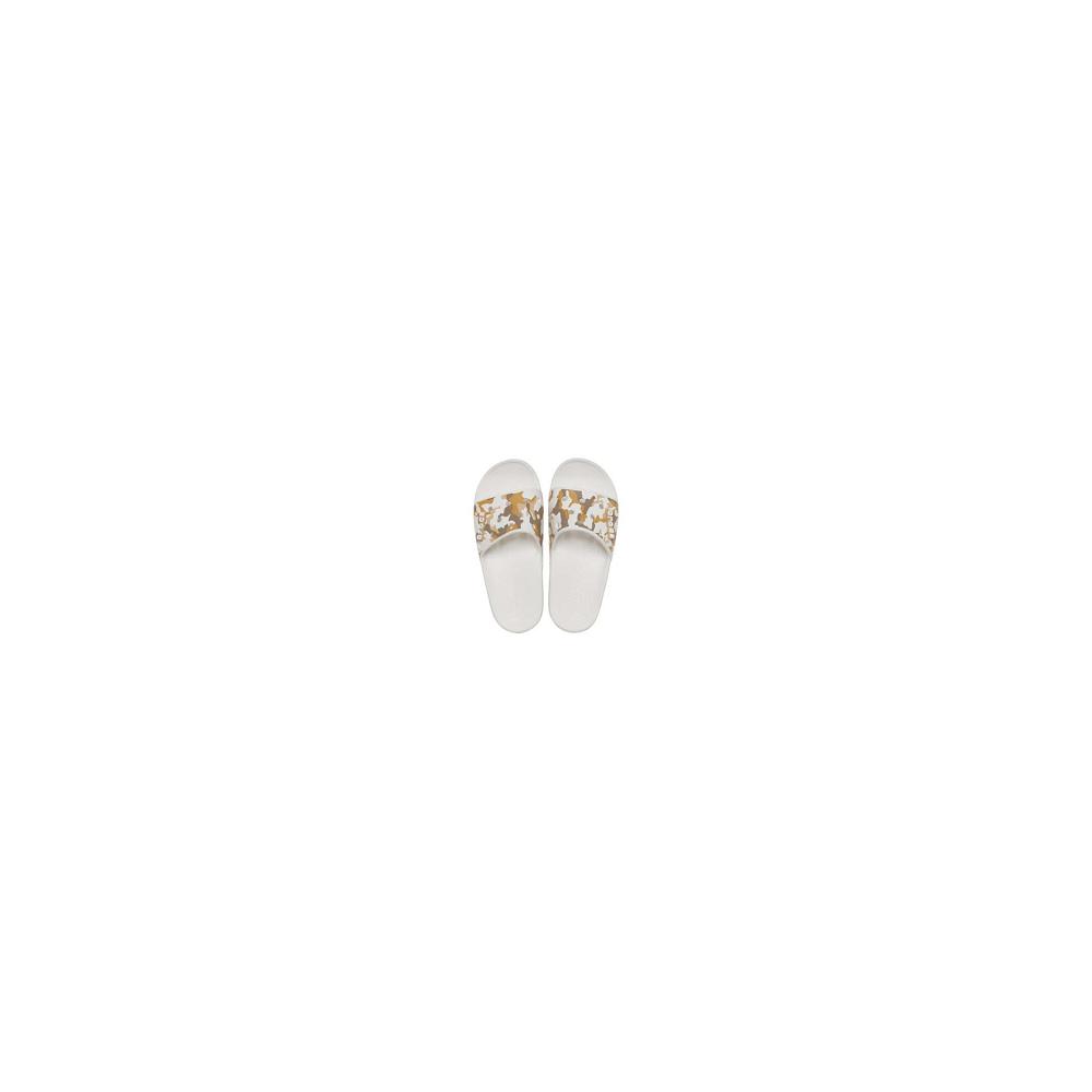 Crocs Classic Printed Men Slides White | JDSHPZ031