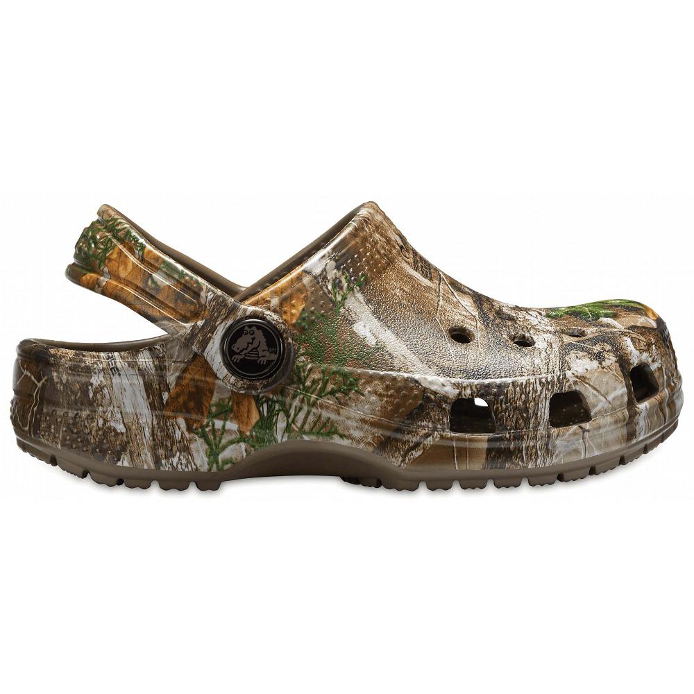 Crocs Classic Realtree Edge Kids' Clogs Grey Brown | KJFEXI496