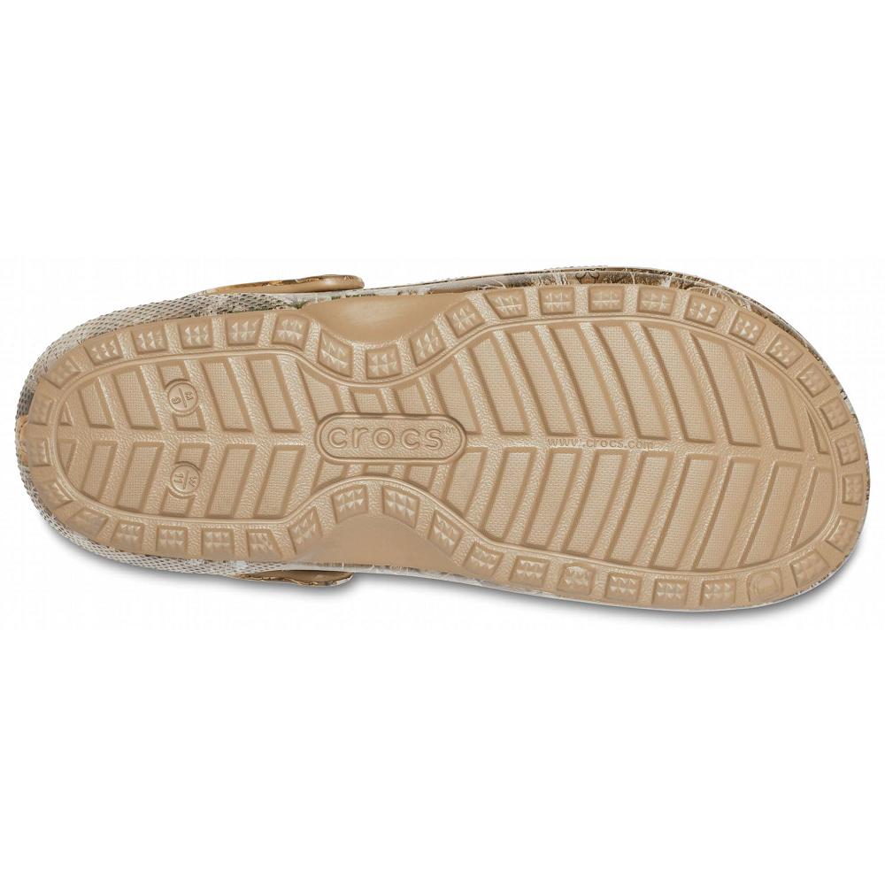 Crocs Classic Realtree Edge Lined Men Clogs Brown | WHCULZ304