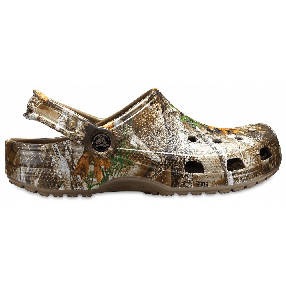 Crocs Classic Realtree Edge Men Clogs Brown | XTEZHI839