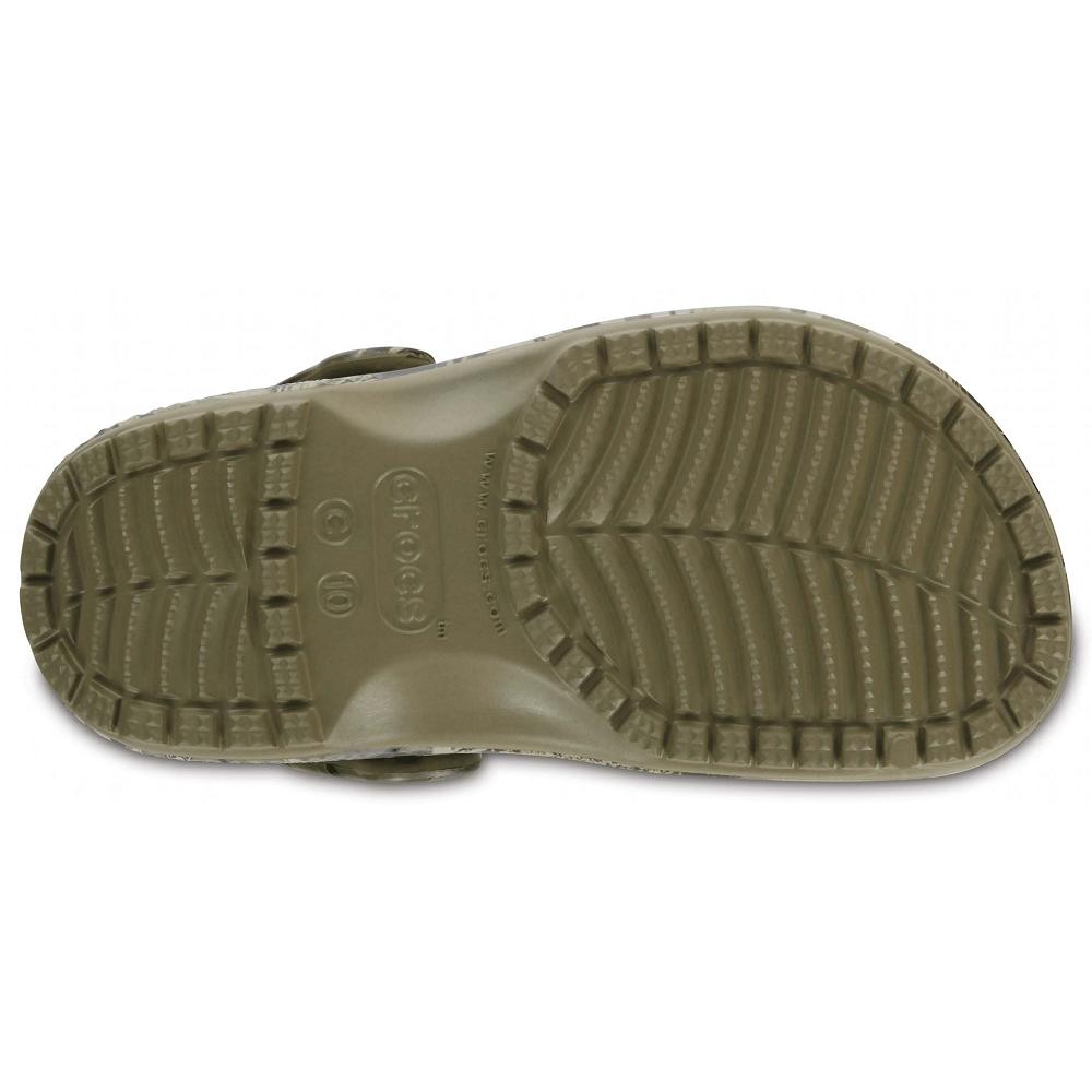Crocs Classic Realtree Kids' Clogs Olive | BTRWEF927