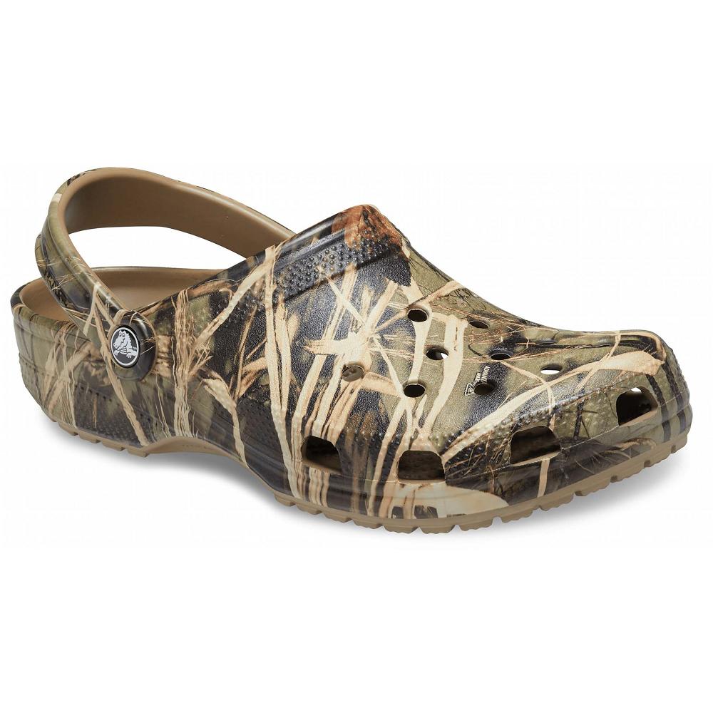 Crocs Classic Realtree V2 Men Clogs Olive | SBIDJO640