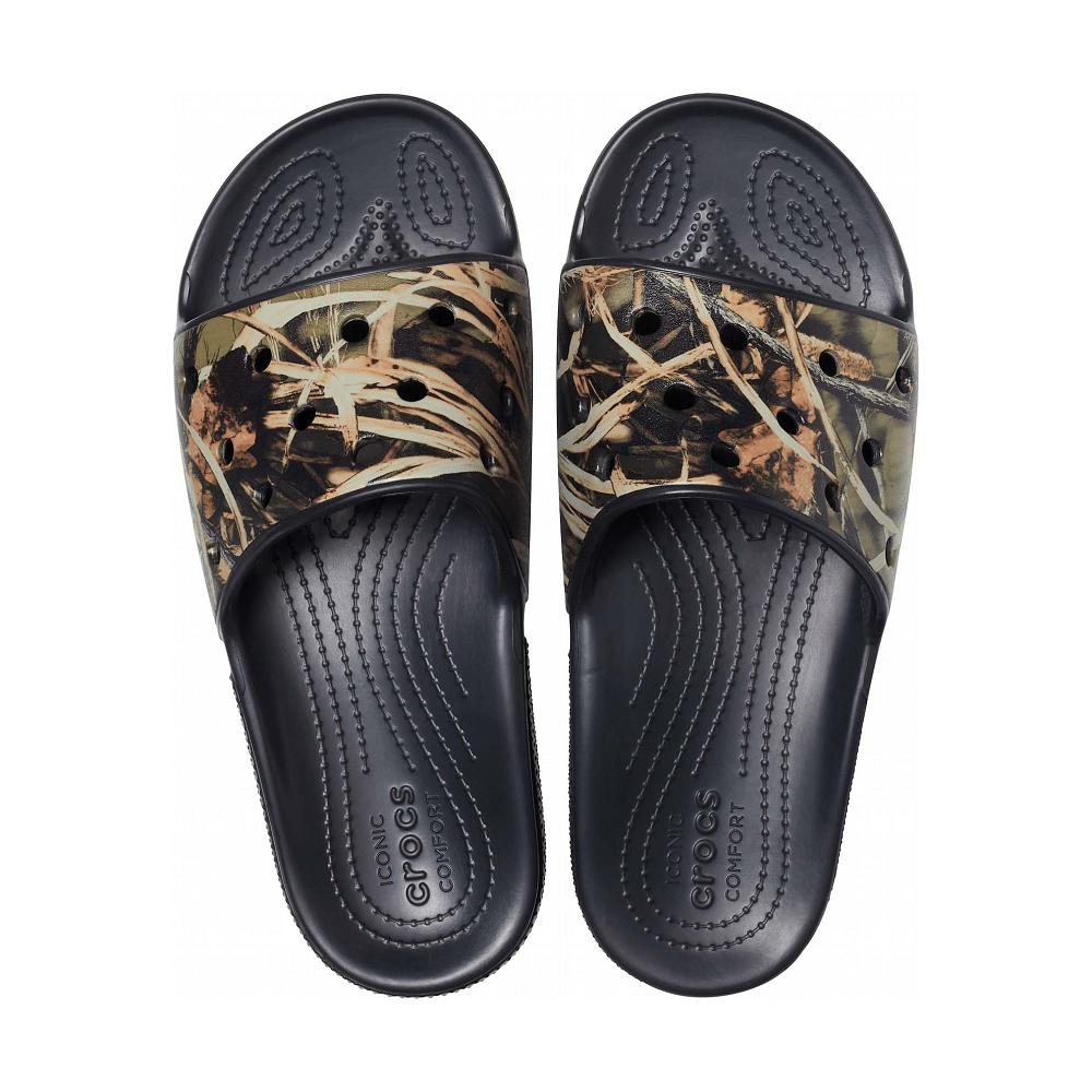 Crocs Classic Realtree Women Slides Black | KVQJNO906