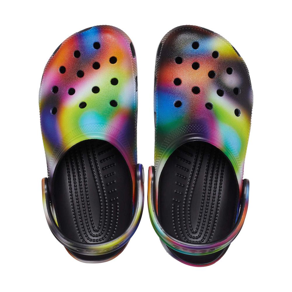 Crocs Classic Solarized Men Clogs Black / Multicolor | CZGQYT384