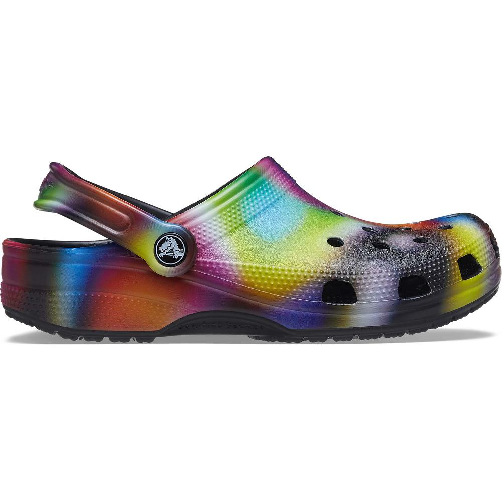 Crocs Classic Solarized Men Clogs Black / Multicolor | CZGQYT384