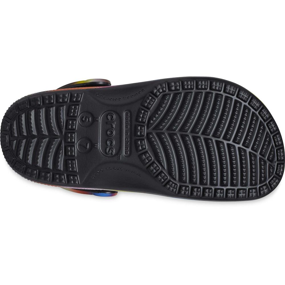 Crocs Classic Solarized Women Clogs Black / Multicolor | RCWIKU823