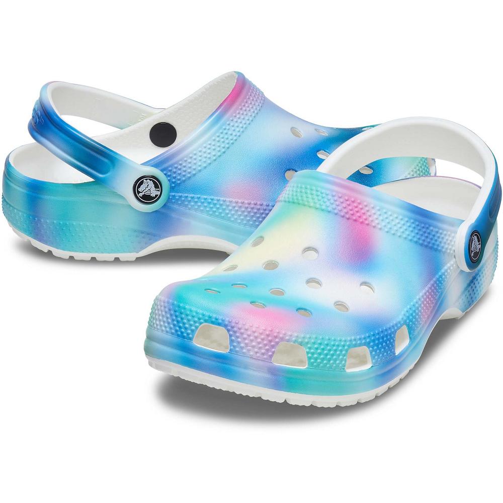Crocs Classic Solarized Women Clogs Blue / Multicolor | SHKXTO381