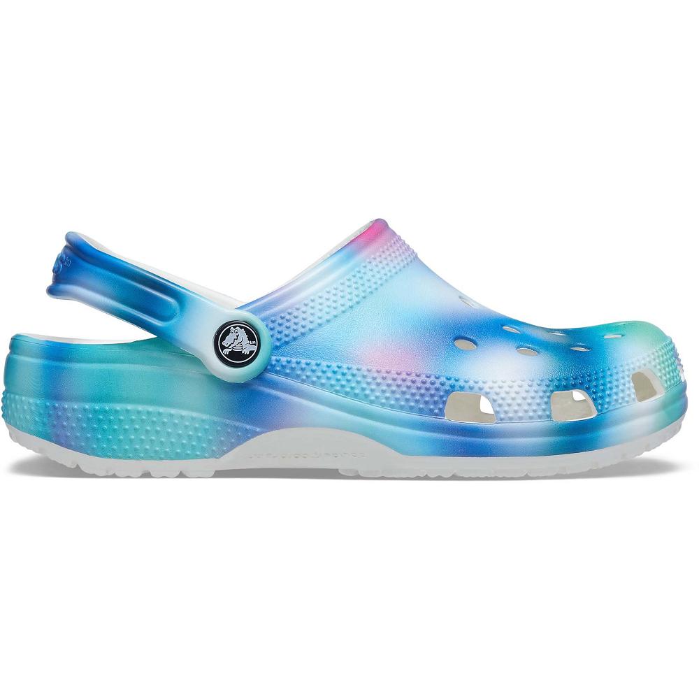Crocs Classic Solarized Women Clogs Blue / Multicolor | SHKXTO381