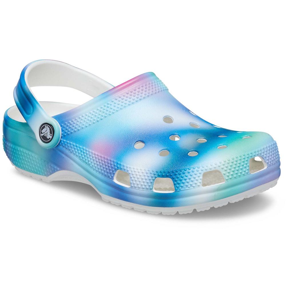 Crocs Classic Solarized Women Clogs Blue / Multicolor | SHKXTO381
