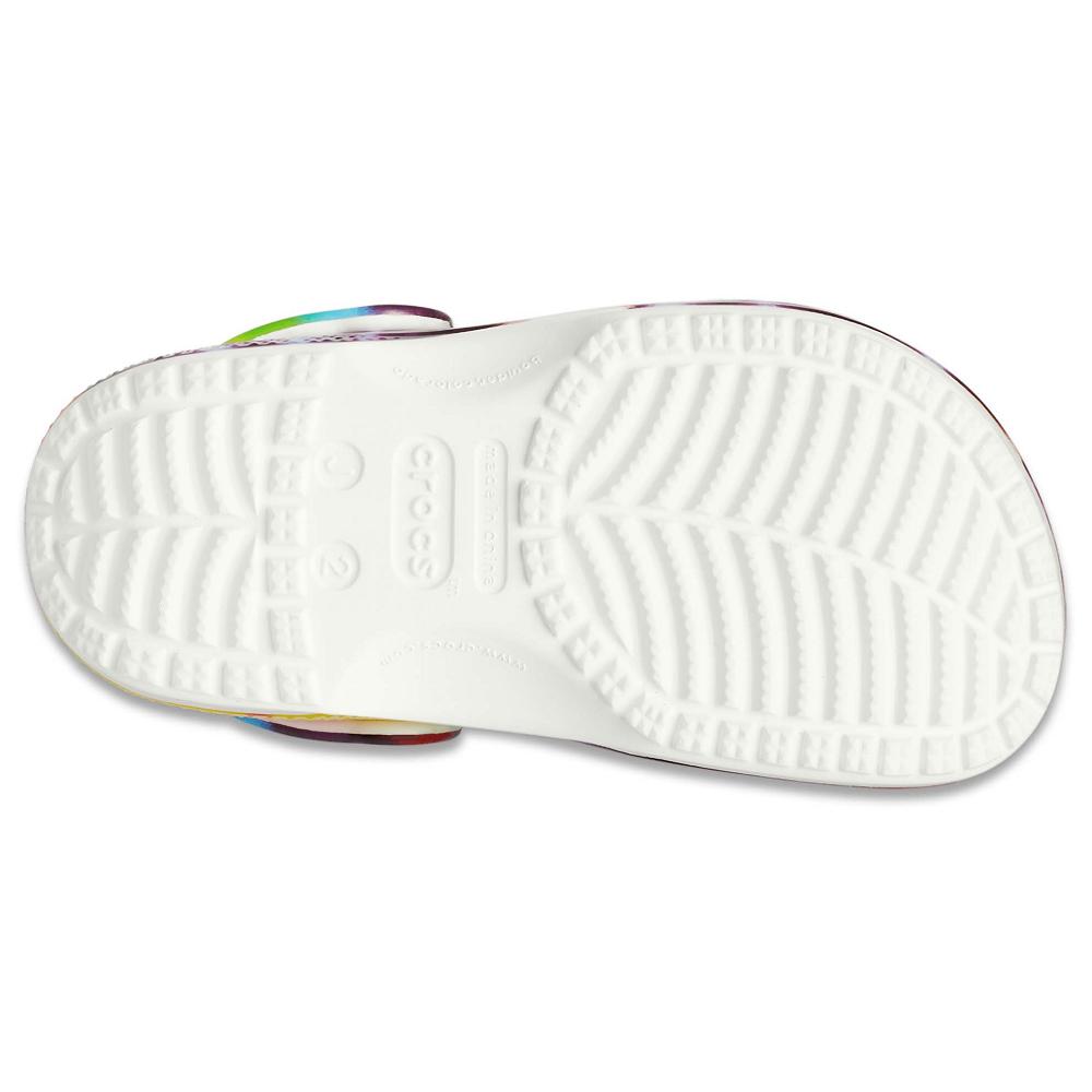 Crocs Classic TieNew Zealand -Dye Graphic Kids' Clogs Red / Multicolor | ZQBEWJ390