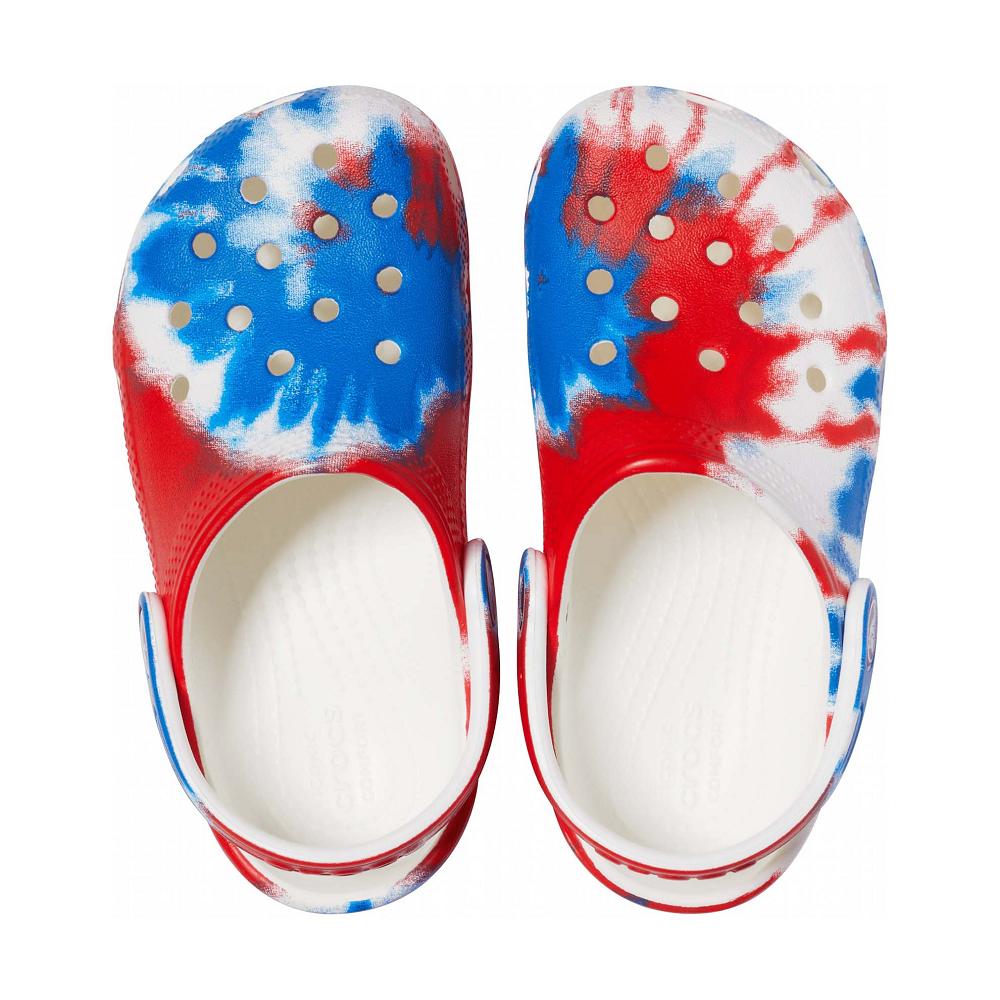 Crocs Classic TieNew Zealand -Dye Graphic Kids' Clogs Multicolor / Red | CXMLWF028