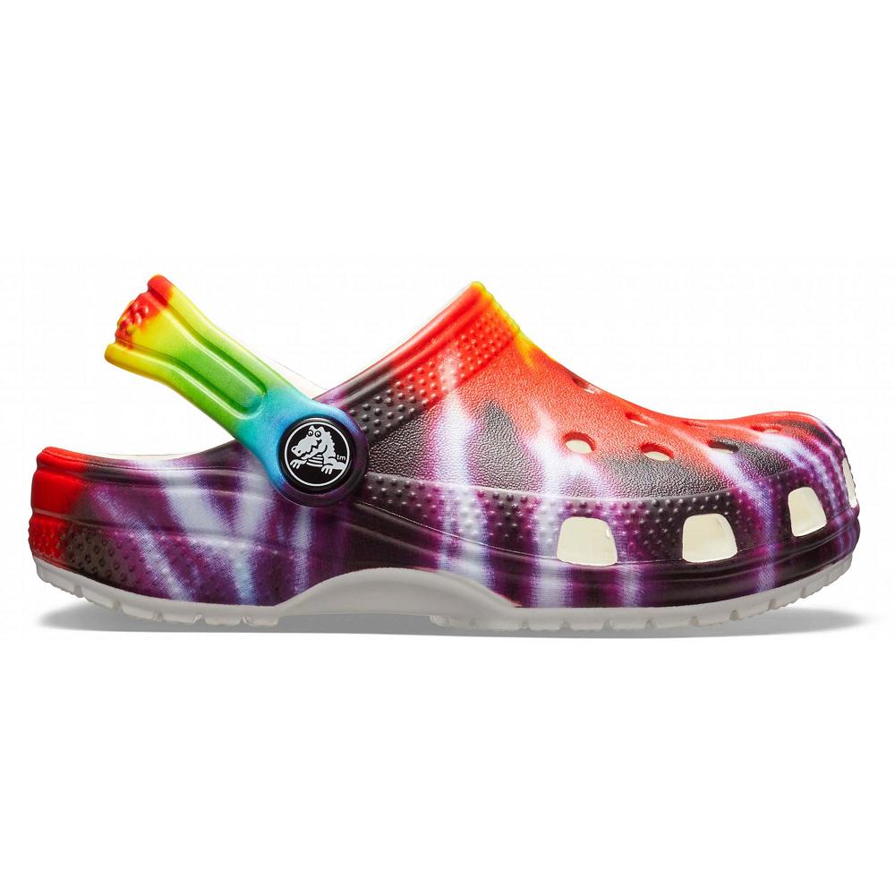 Crocs Classic TieNew Zealand -Dye Graphic Kids' Clogs Multicolor | SNUMDR382