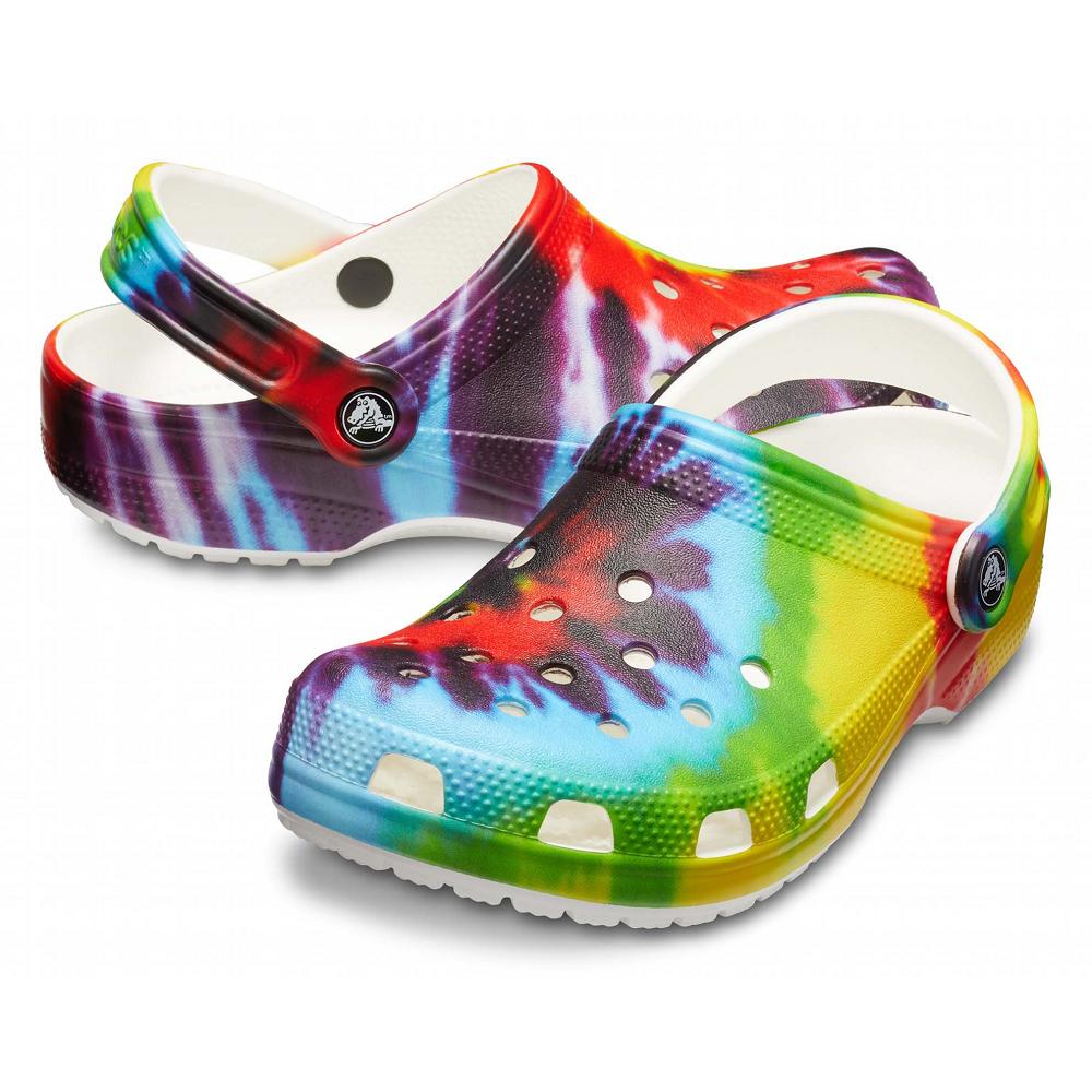 Crocs Classic TieNew Zealand -Dye Graphic Men Clogs Multicolor | RJSZVX091