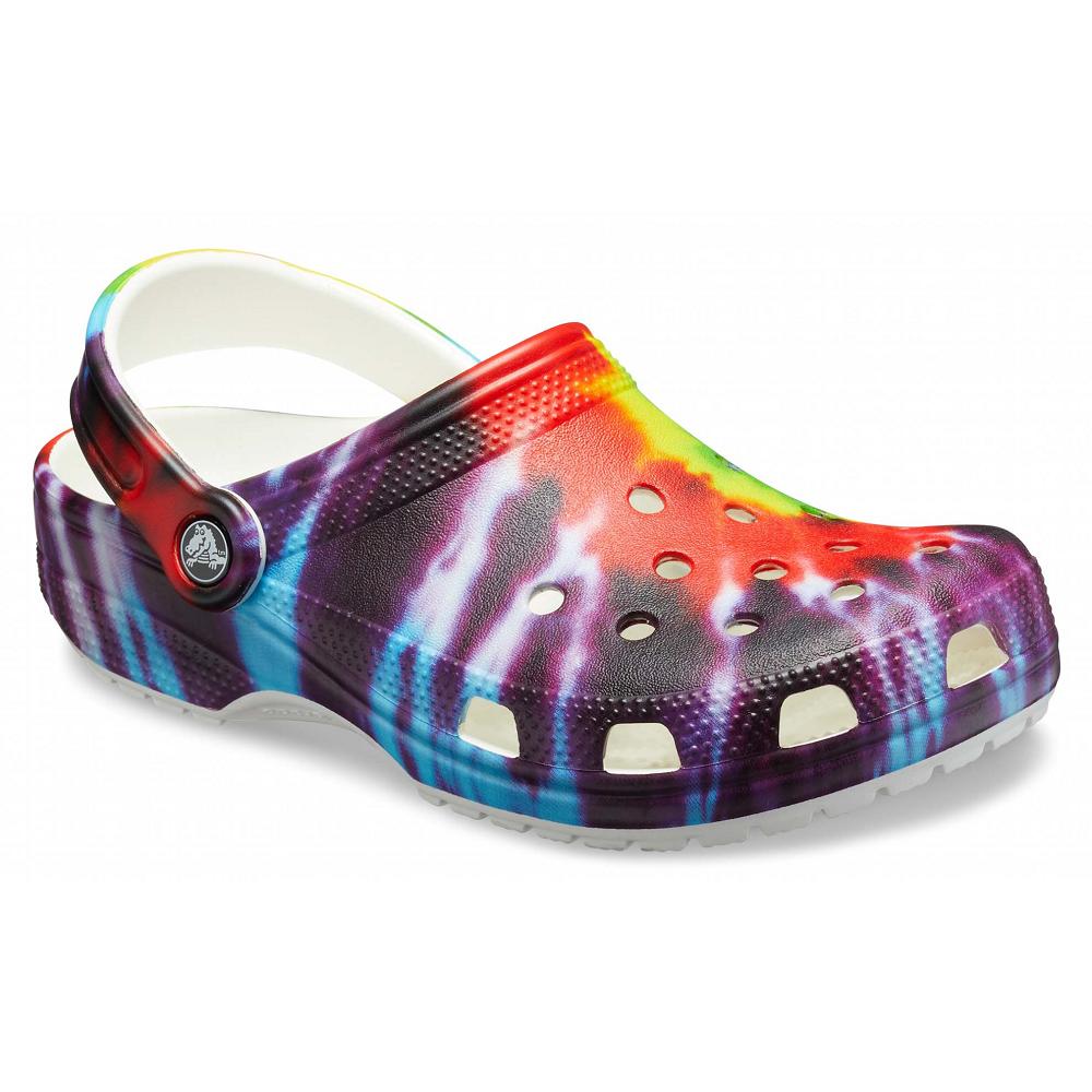 Crocs Classic TieNew Zealand -Dye Graphic Men Clogs Multicolor | RJSZVX091