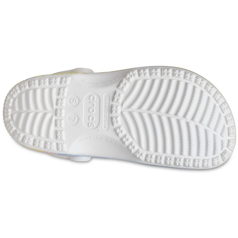 Crocs Classic TieNew Zealand -Dye Graphic Men Clogs White / Multicolor | FDCAXY790