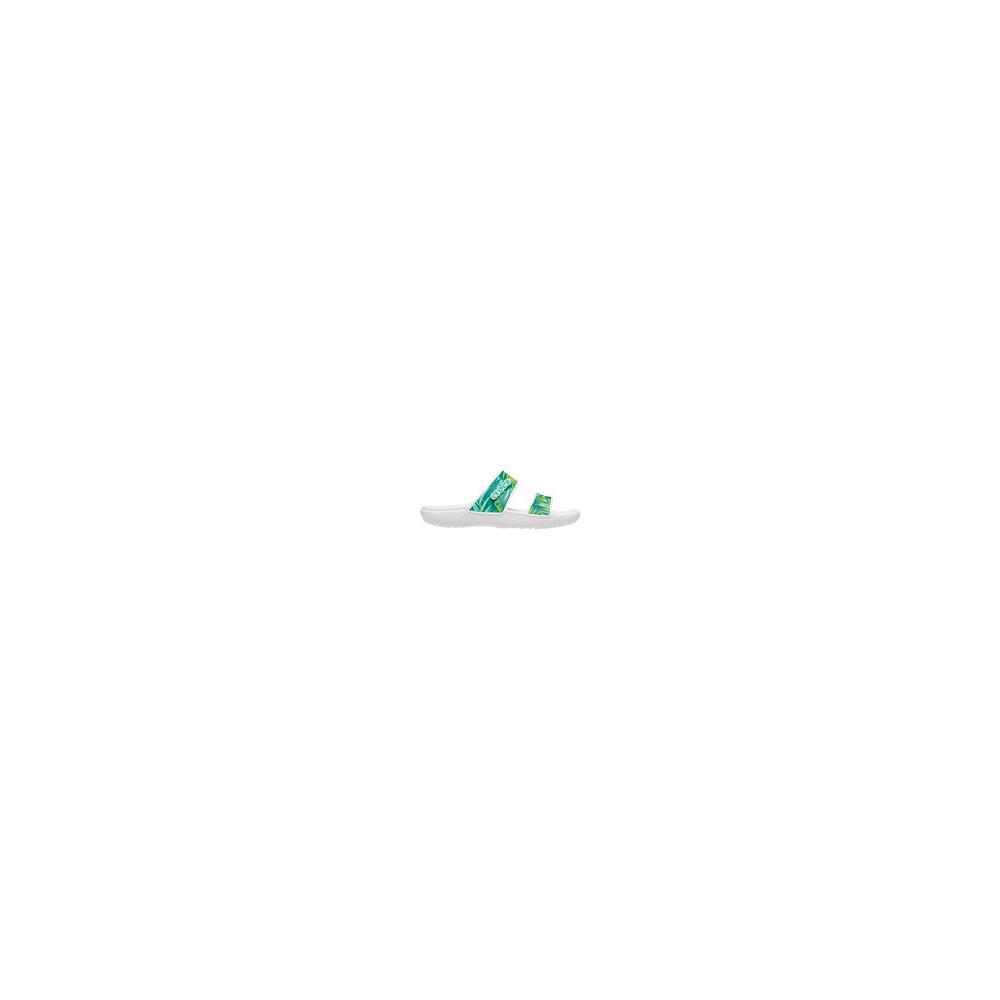 Crocs Classic Tropical Women Slides White / Multicolor | SPYEHF071